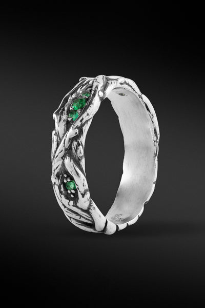 Shop Artisan Jewellery Brand Helios Sterling Silver Lianas Ring at Erebus