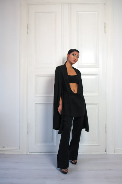 Shop Emerging Contemporary Urban Conscious Womenswear Brand Too Damn Expensive Black Dress Jacket at Erebus