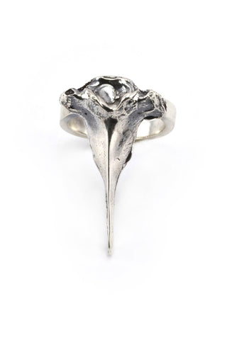 Emerging slow fashion jewellery brand Eilisain Bast Single Spine Ring in Silver - Erebus - 1