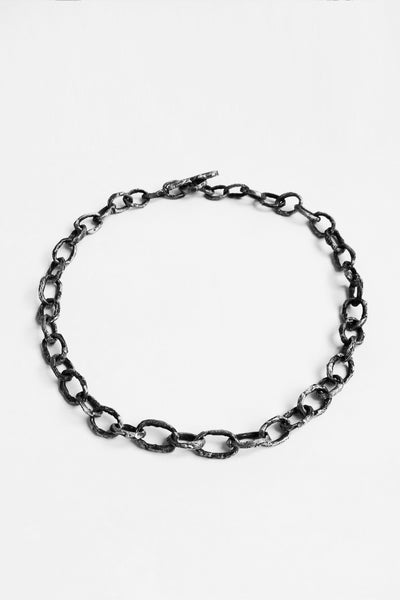 Shop Emerging Slow Fashion Avant-garde Jewellery Brand OSS Haus Silver Cannibal Small Chain at Erebus