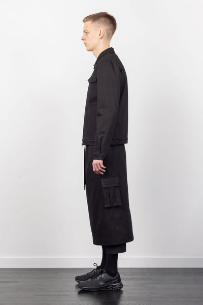Shop Emerging Alternative Fashion Unisex Street Brand Monochrome AW22 Black Classic Denim Jacket at Erebus