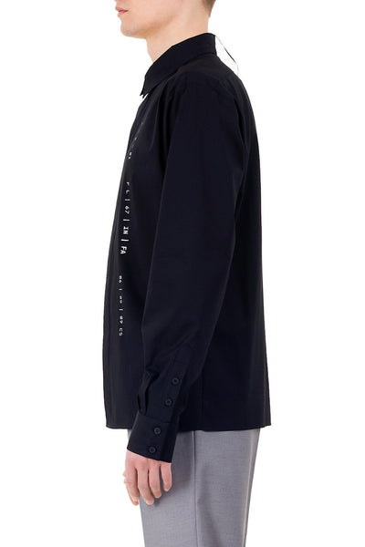 Emerging unisex brand Monochrome Classic Coded Shirt Black - Erebus - 3
