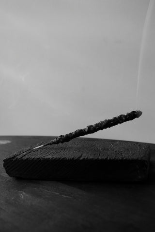 Shop Emerging Avant-garde Accessory Brand Surface/Cast Black Concrete Plinth Incense Burner at Erebus