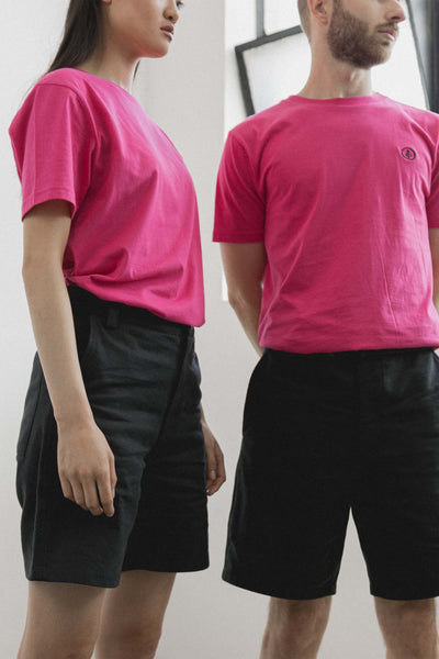 Shop Emerging Slow Fashion Avant-garde Unisex Streetwear Brand Kodama Apparel Black Hemp and Organic Cotton Hankai Cargo Shorts at Erebus