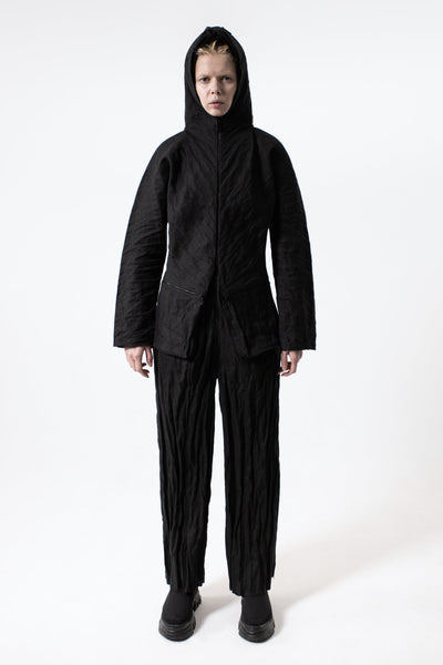 Shop Emerging Conceptual Dark Fashion Womenswear Brand DZHUS Pseudo AW22 Collection Black Irony Transformable Jumpsuit at Erebus