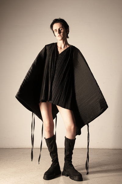 Shop Emerging Conceptual Dark Fashion Womenswear Brand DZHUS Thesaurus Collection Black Leitmotif Transformable Dress / Top / Jumpsuit Erebus