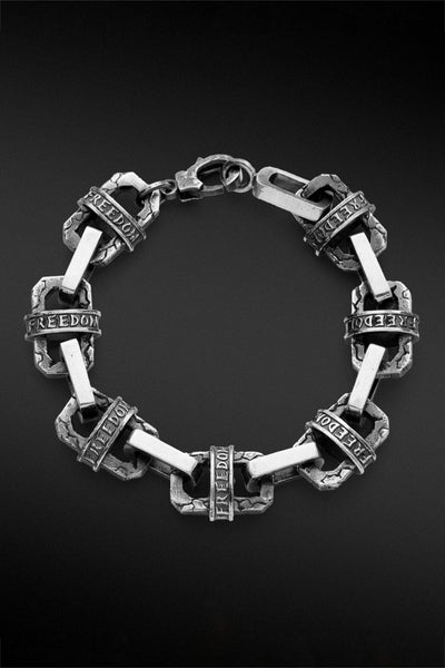 Shop Artisan Jewellery Brand Helios Sterling Silver Freedom Chain Bracelet at Erebus