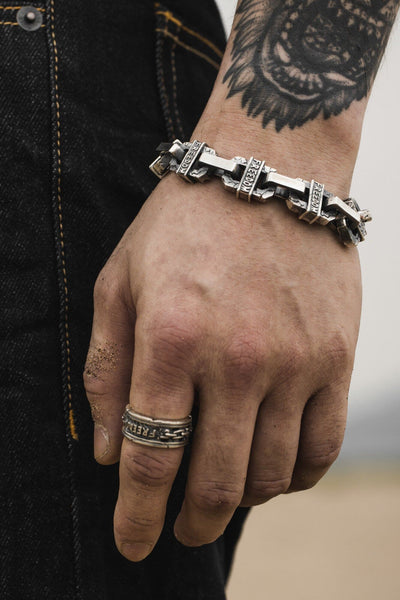 Shop Artisan Jewellery Brand Helios Sterling Silver Freedom Chain Bracelet at Erebus