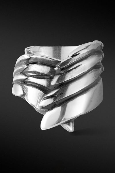 Shop Artisan Jewellery Brand Helios Sterling Silver Freedom Winged Ring at Erebus