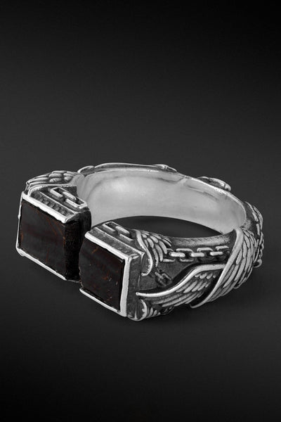 Shop Artisan Jewellery Brand Helios Sterling Silver Scythia Ring at Erebus