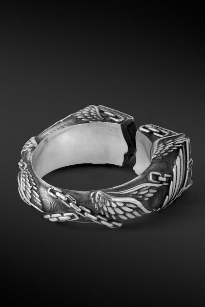 Shop Artisan Jewellery Brand Helios Sterling Silver Scythia Ring at Erebus