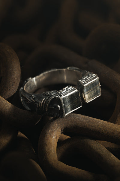 Shop Artisan Jewellery Brand Helios Sterling Silver Scythia Ring at Erebus