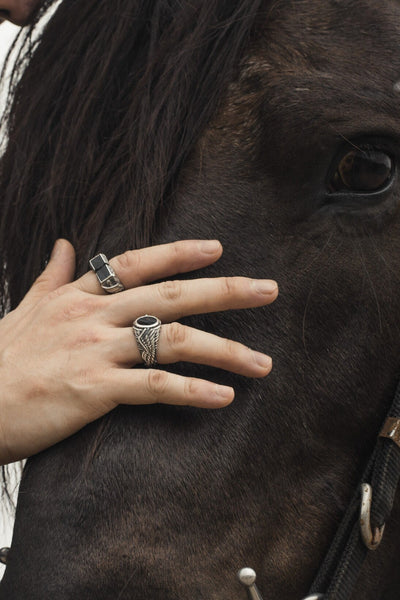 Shop Artisan Jewellery Brand Helios Sterling Silver Scythia Ring at Erebus