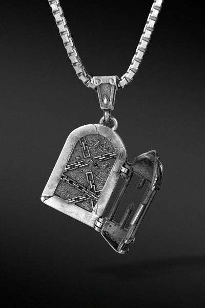 Shop Artisan Jewellery Brand Helios Sterling Silver Sky Hinged Locket Pendant at Erebus