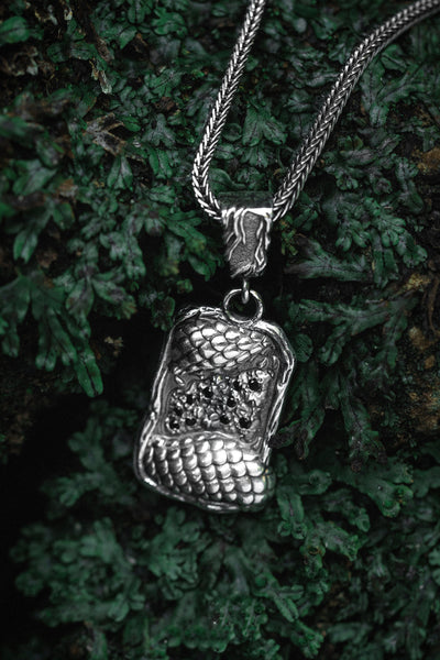 Shop Artisan Jewellery Brand Helios Sterling Silver with Black Cubic Zirconia Sucuri Pendant at Erebus