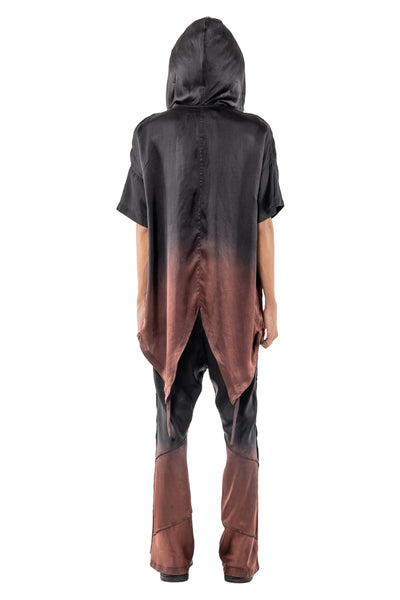 Shop Emerging Slow Fashion Genderless Alternative Avant-garde Designer Mark Baigent Last Day of our Acquaintance Collection Fair Trade Silk Ombre Dip-dyed Tusk Pants at Erebus