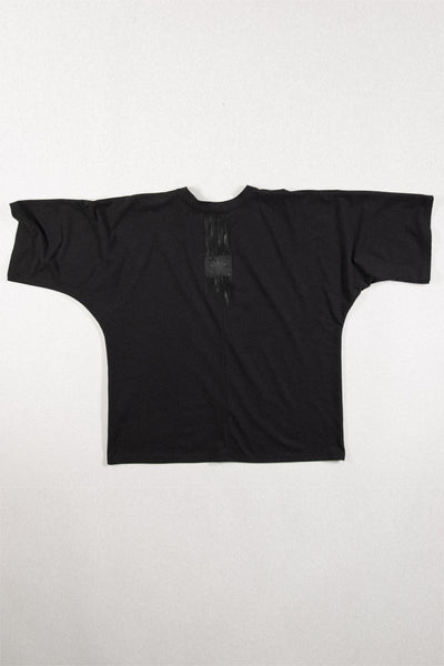 Shop Conscious Contemporary Brand Zsigmond Core Collection Black Organic Cotton Bat T-Shirt at Erebus