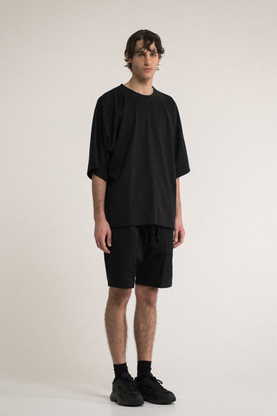 Shop Conscious Contemporary Brand Zsigmond Core Collection Black Organic Cotton Bat T-Shirt at Erebus