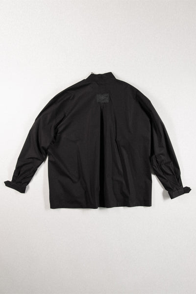 Shop Conscious Contemporary Brand Zsigmond Core Collection Black Cotton Innate Long Sleeve Shirt at Erebus