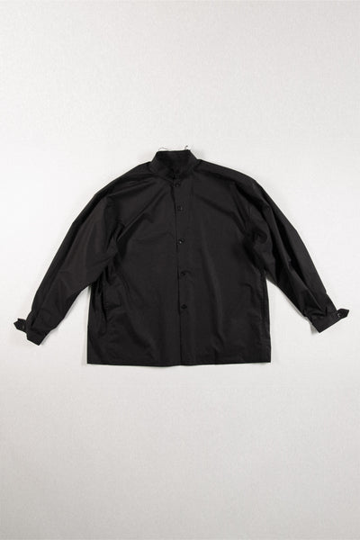 Shop Conscious Contemporary Brand Zsigmond Core Collection Black Cotton Innate Long Sleeve Shirt at Erebus