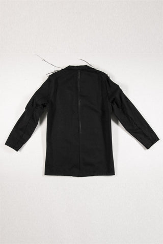 Shop Conscious Contemporary Brand Zsigmond Core Collection Black Hand-painted Organic Cotton Core Blazer at Erebus