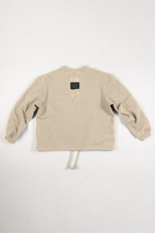 Shop Conscious Contemporary Brand Zsigmond Core Collection Beige Stretch Organic Cotton Core Jumper at Erebus