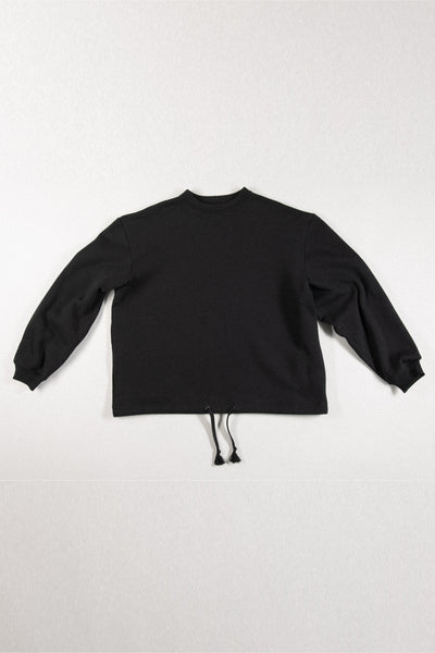 Shop Conscious Contemporary Brand Zsigmond Core Collection Black Stretch Organic Cotton Core Jumper at Erebus