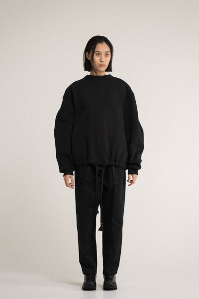 Shop Conscious Contemporary Brand Zsigmond Core Collection Black Stretch Organic Cotton Core Jumper at Erebus