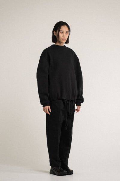 Shop Conscious Contemporary Brand Zsigmond Core Collection Black Stretch Organic Cotton Core Jumper at Erebus