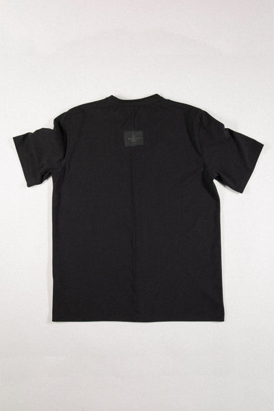 Shop Conscious Contemporary Brand Zsigmond Core Collection Black Organic Cotton Long Fit T-Shirt at Erebus