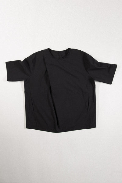 Shop Conscious Contemporary Brand Zsigmond Core Collection Black Organic Cotton Novel Top at Erebus