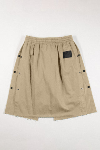 Shop Conscious Contemporary Brand Zsigmond Core Collection Beige Organic Cotton Skorts at Erebus