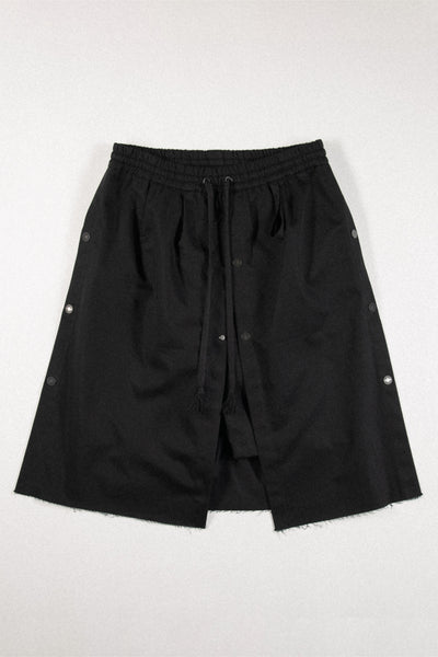 Shop Conscious Contemporary Brand Zsigmond Core Collection Black Organic Cotton Skorts at Erebus