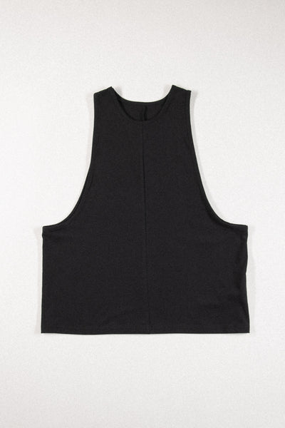 Shop Conscious Contemporary Brand Zsigmond Core Collection Black Organic Cotton Tank Top at Erebus