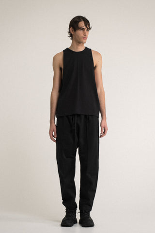 Shop Conscious Contemporary Brand Zsigmond Core Collection Black Organic Cotton Tank Top at Erebus