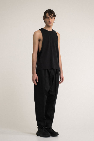 Shop Conscious Contemporary Brand Zsigmond Core Collection Black Organic Cotton Tank Top at Erebus