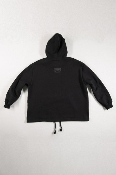 Shop Conscious Contemporary Brand Zsigmond Core Collection Black Stretch Organic Cotton Core Zsigmond Hoodie at Erebus