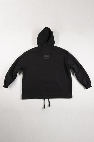 Shop Conscious Contemporary Brand Zsigmond Core Collection Black Stretch Organic Cotton Core Zsigmond Hoodie at Erebus