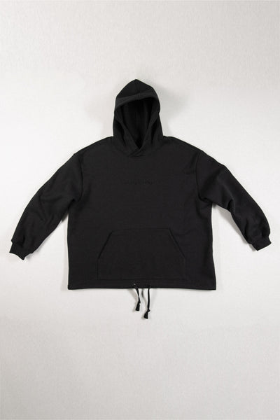 Shop Conscious Contemporary Brand Zsigmond Core Collection Black Stretch Organic Cotton Core Zsigmond Hoodie at Erebus