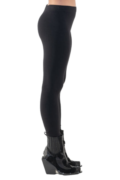 Shop Emerging Slow Fashion Genderless Alternative Avant-garde Designer Mark Baigent Annex Collection Fair Trade Black Biodegradable Ecovera Zena Leggings at Erebus