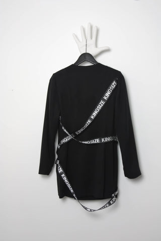 Shop Emerging Contemporary Conscious Womenswear Brand Too Damn Expensive Black Short Blazer Dress at Erebus