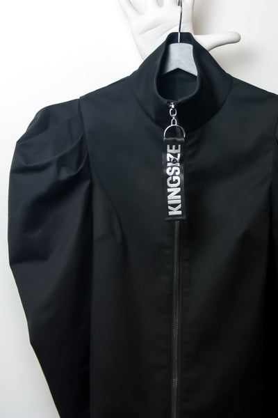 Shop Emerging Contemporary Urban Conscious Womenswear Brand Too Damn Expensive Black Puff Jacket Top at Erebus