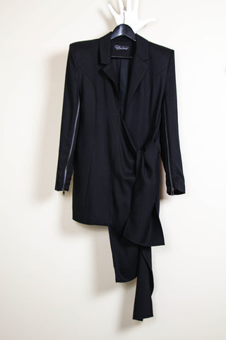 Shop Emerging Contemporary Urban Conscious Womenswear Brand Too Damn Expensive Black Blazer Dress at Erebus