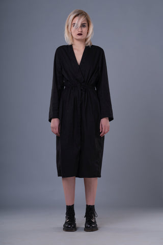 Shop Emerging Dark Conceptual Brand Anagenesis Black Strand Kimono Jacket at Erebus