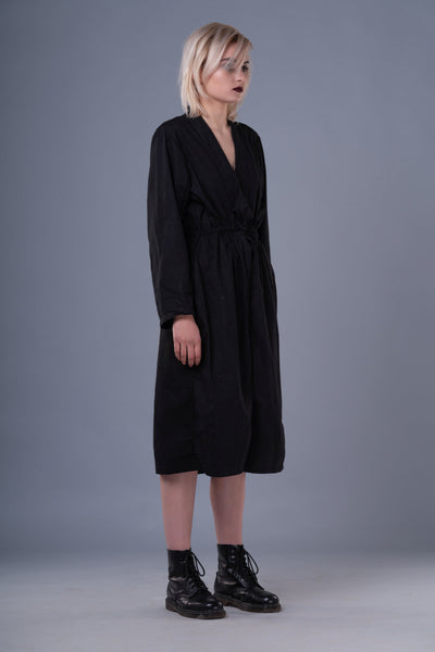 Shop Emerging Dark Conceptual Brand Anagenesis Black Strand Kimono Jacket at Erebus