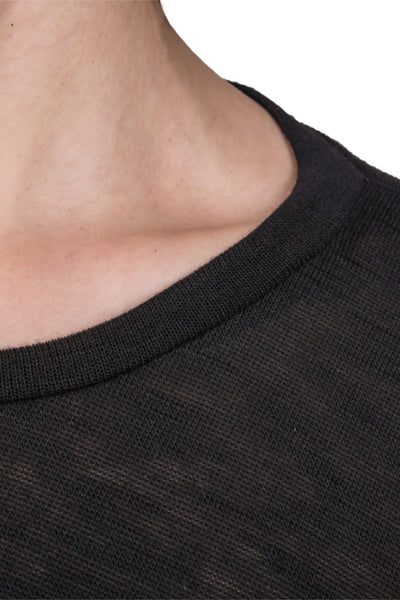 Shop Emerging Slow Fashion Genderless Brand Ludus Agender Brand Black Asymmetric Tunic T-Shirt at Erebus
