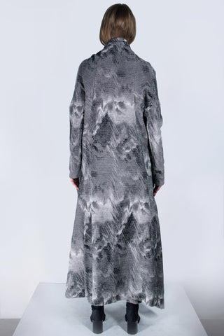 Shop emerging futuristic genderless designer Fuenf Metaphysics AW20 Collection Signature Jacquard Transformable Coat at Erebus