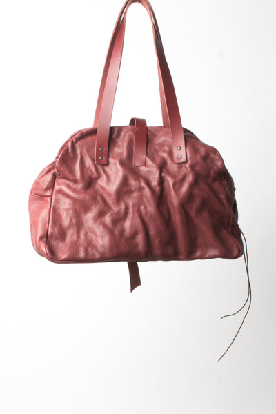 Shop Emerging Slow Fashion Avant-garde Artisan Leather Brand Gegenüber Black Kluft 2 Doctor Bag at Erebus