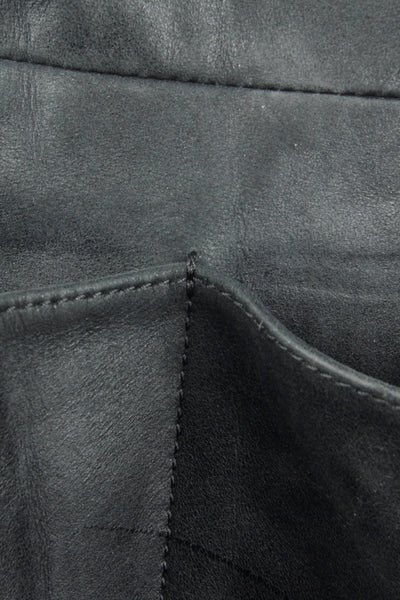 Shop Emerging Slow Fashion Avant-garde Artisan Leather Brand Gegenüber Black Leather Shoulder Bag at Erebus