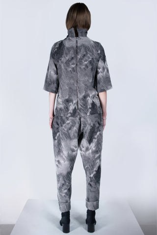Shop emerging futuristic genderless designer Fuenf Metaphysics AW20 Collection Signature Jacquard Trousers at Erebus